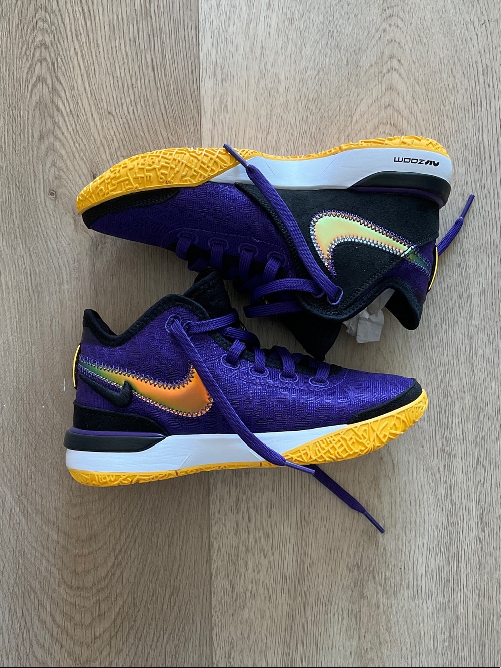 Nike Kids Zoom Lebron NXXT Gen Lakers Purple Black Gold Dr8784-500
